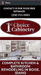 Mobile Screenshot of 1stchoicecabinetryinc.com