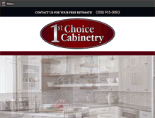 Tablet Screenshot of 1stchoicecabinetryinc.com